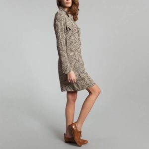 *NWOT Black and Tan Paisley Dress